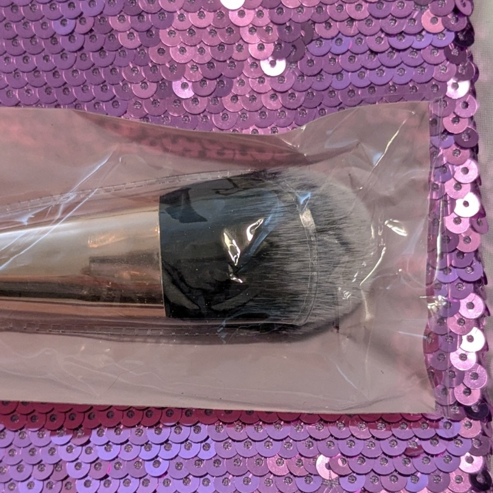 Mally Beauty Makeup Brush with Black and Silver Handle